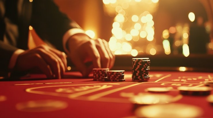 Bagan strategi dasar blackjack menampilkan rekomendasi aksi berdasarkan tangan pemain dan kartu dealer